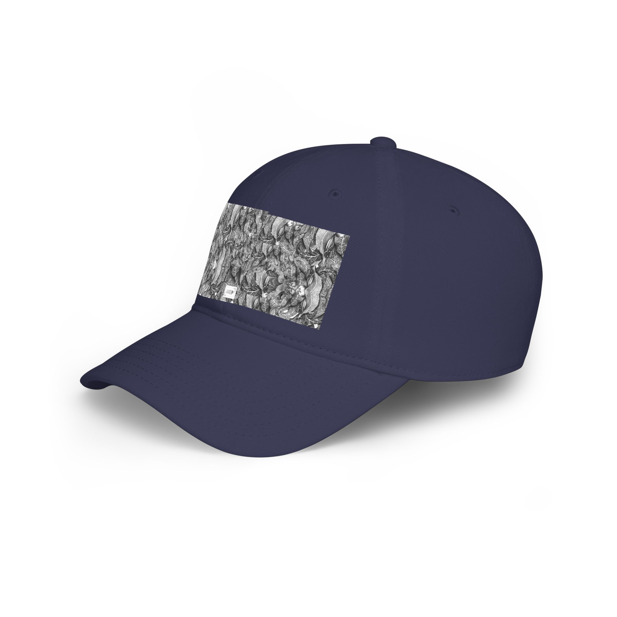 Low Profile Baseball Cap with Grayscale Marble Patch — Minimalist Streetwear Hat - Image 23