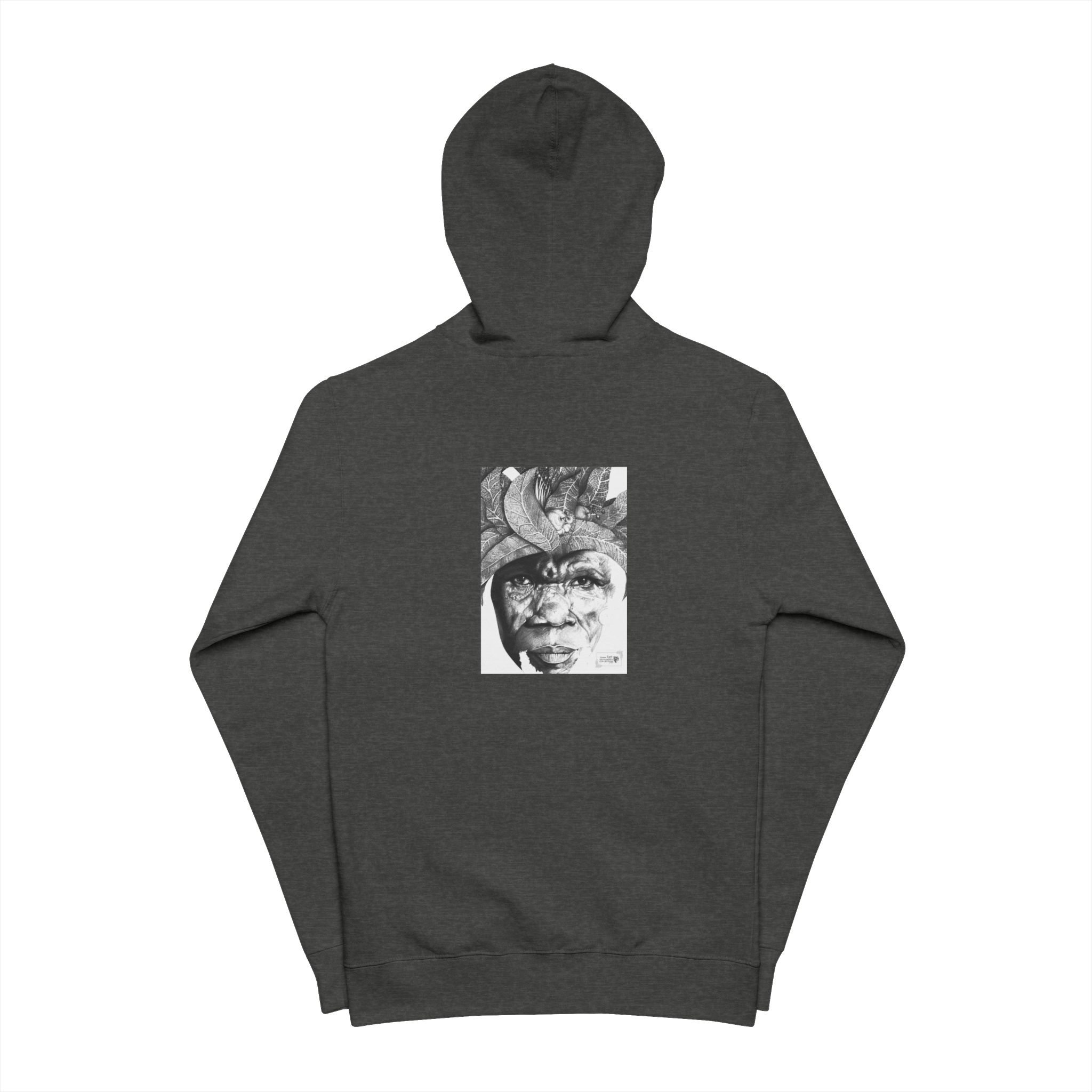 Marble Portrait Zip-Up Hoodie - Image 4