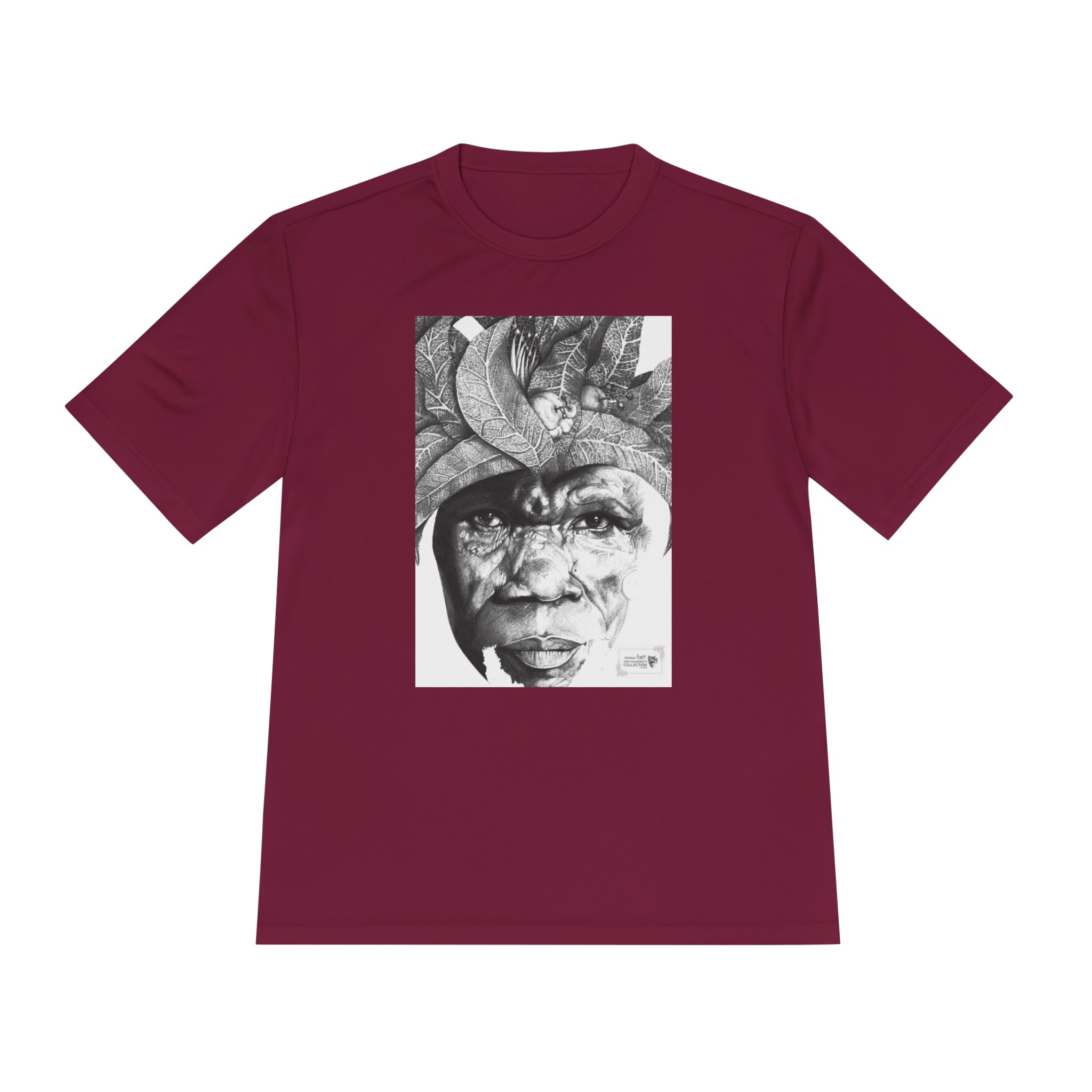 Portrait Graphic Tee — Tribal Headdress Black & White Art - Image 45