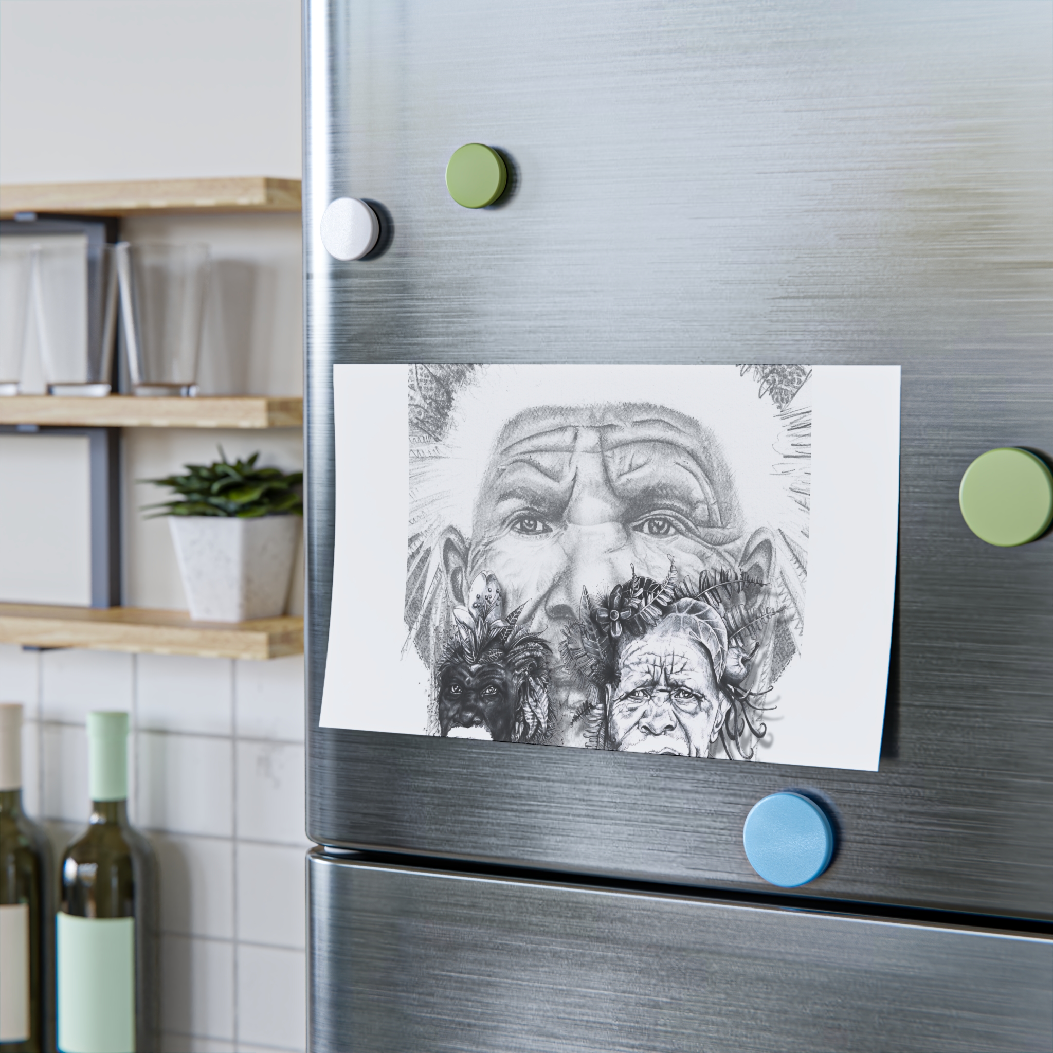 Post-it Note Pad — Pencil Portrait of Indigenous Elders (Sketch Art Sticky Notes) - Image 28