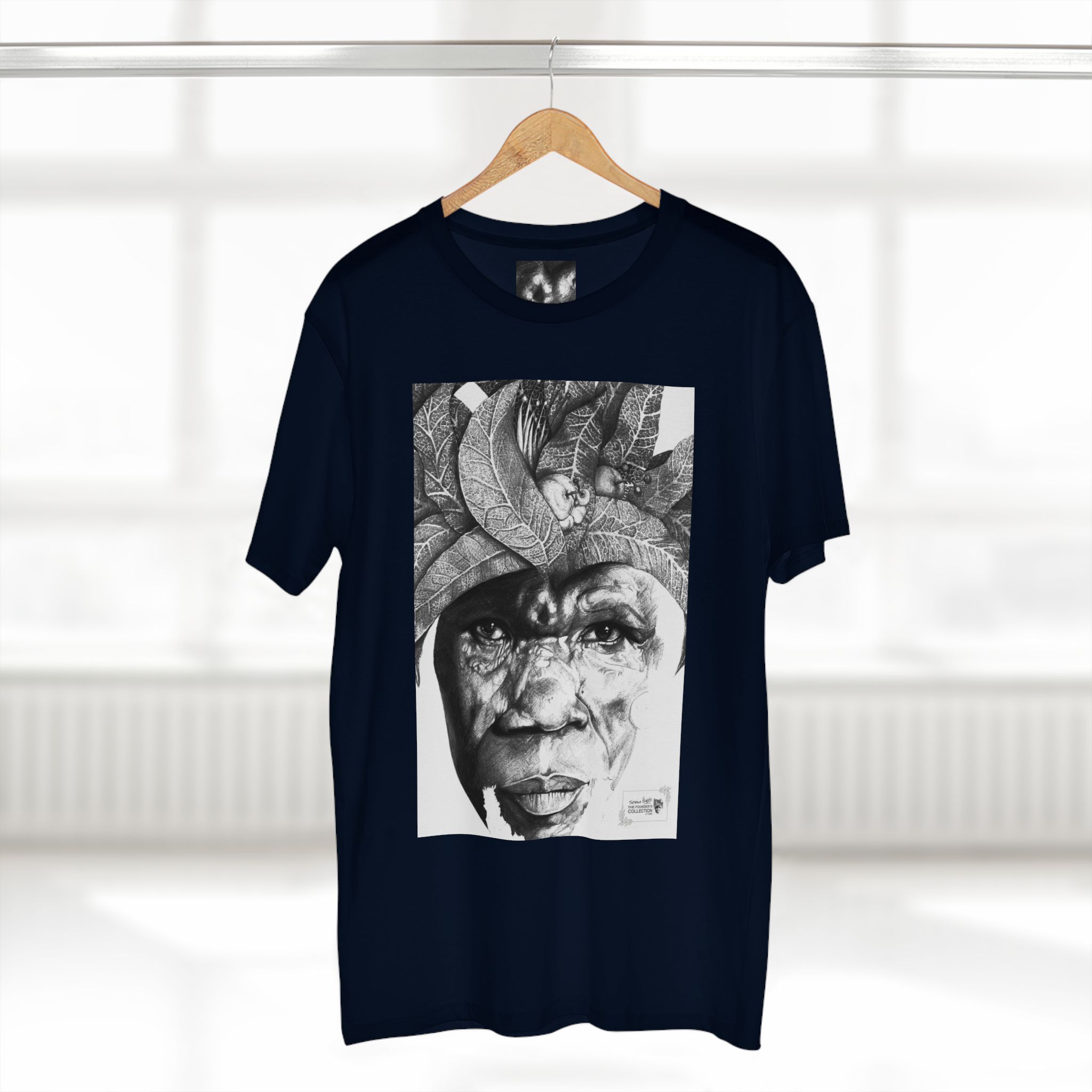 Portrait Tee — Monochrome Tribal Face Art Graphic T-Shirt - Image 56