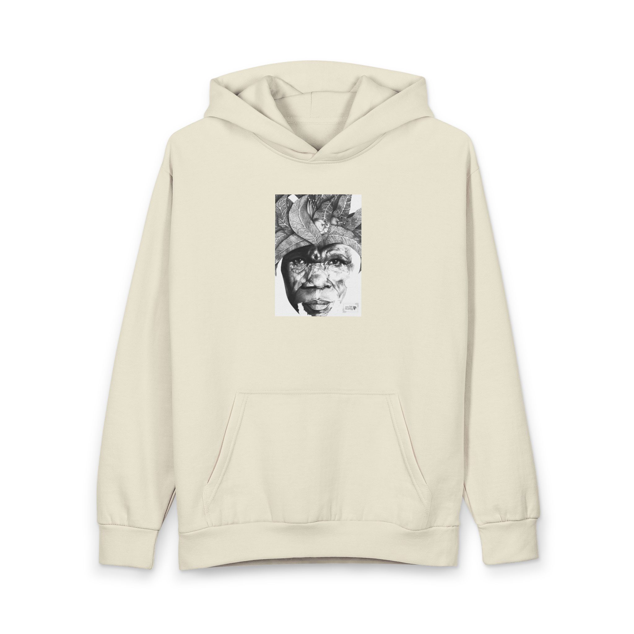 Artistic Face Hoodie — Black & White Surreal Portrait Pullover - Image 10
