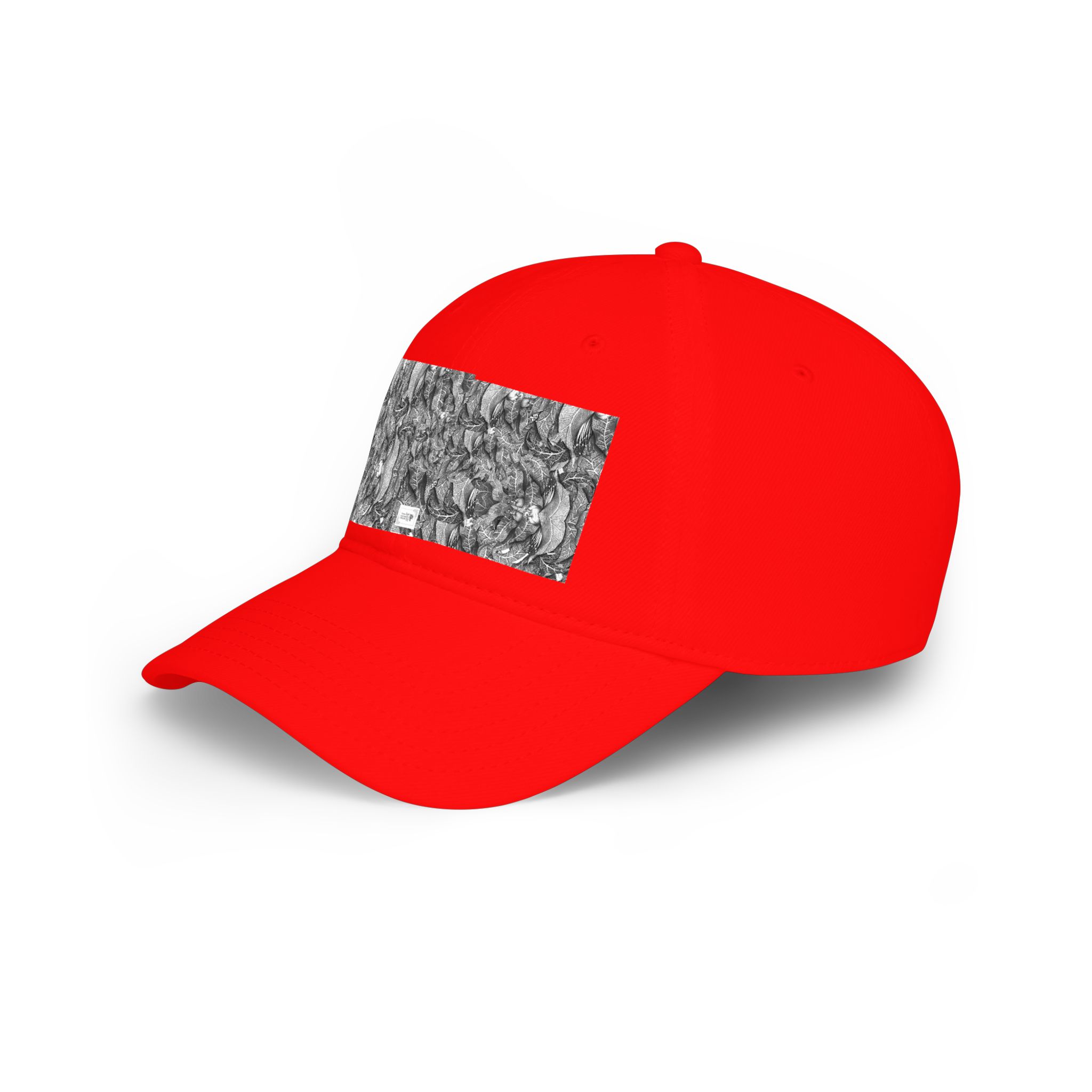 Low Profile Baseball Cap with Grayscale Marble Patch — Minimalist Streetwear Hat - Image 3