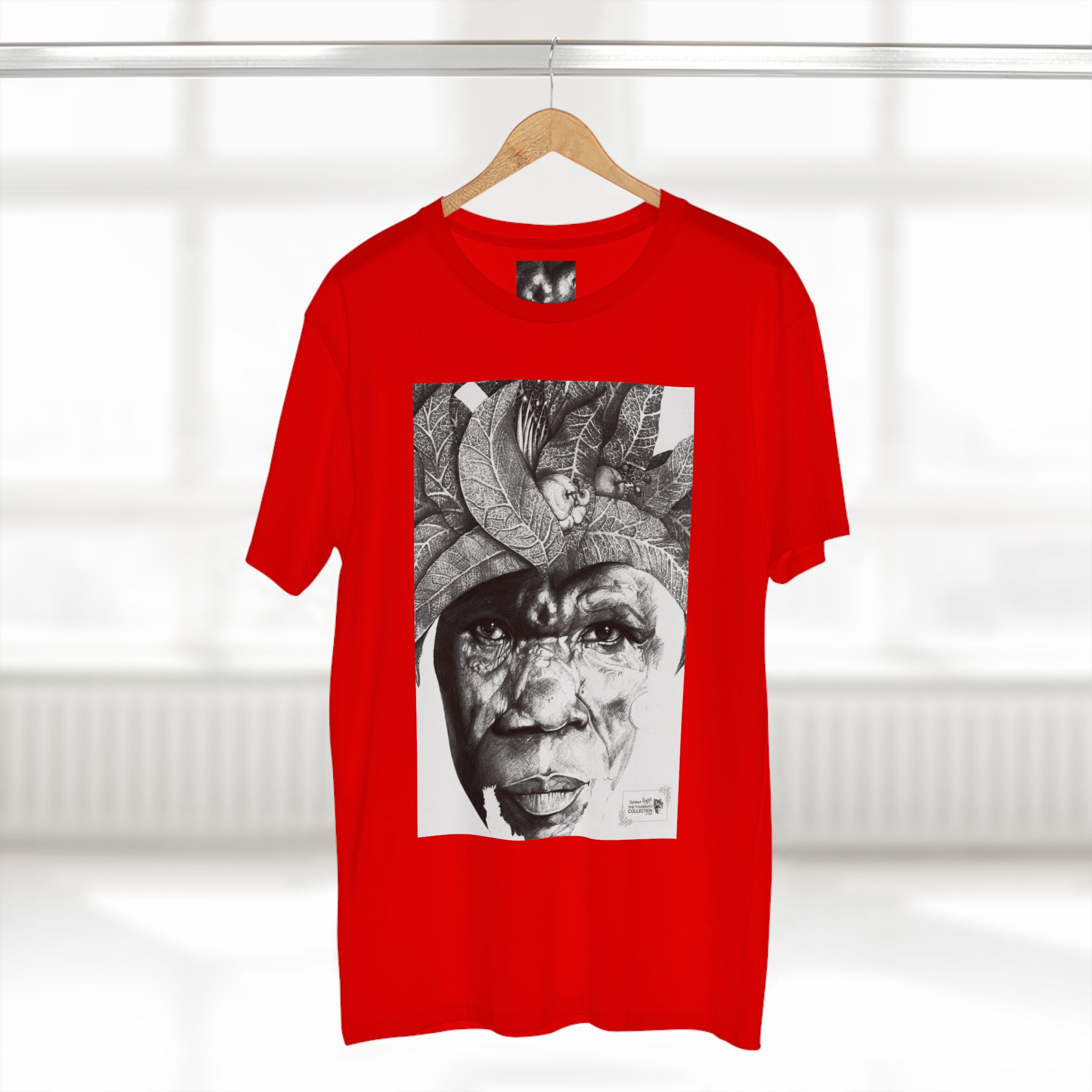 Portrait Tee — Monochrome Tribal Face Art Graphic T-Shirt - Image 8