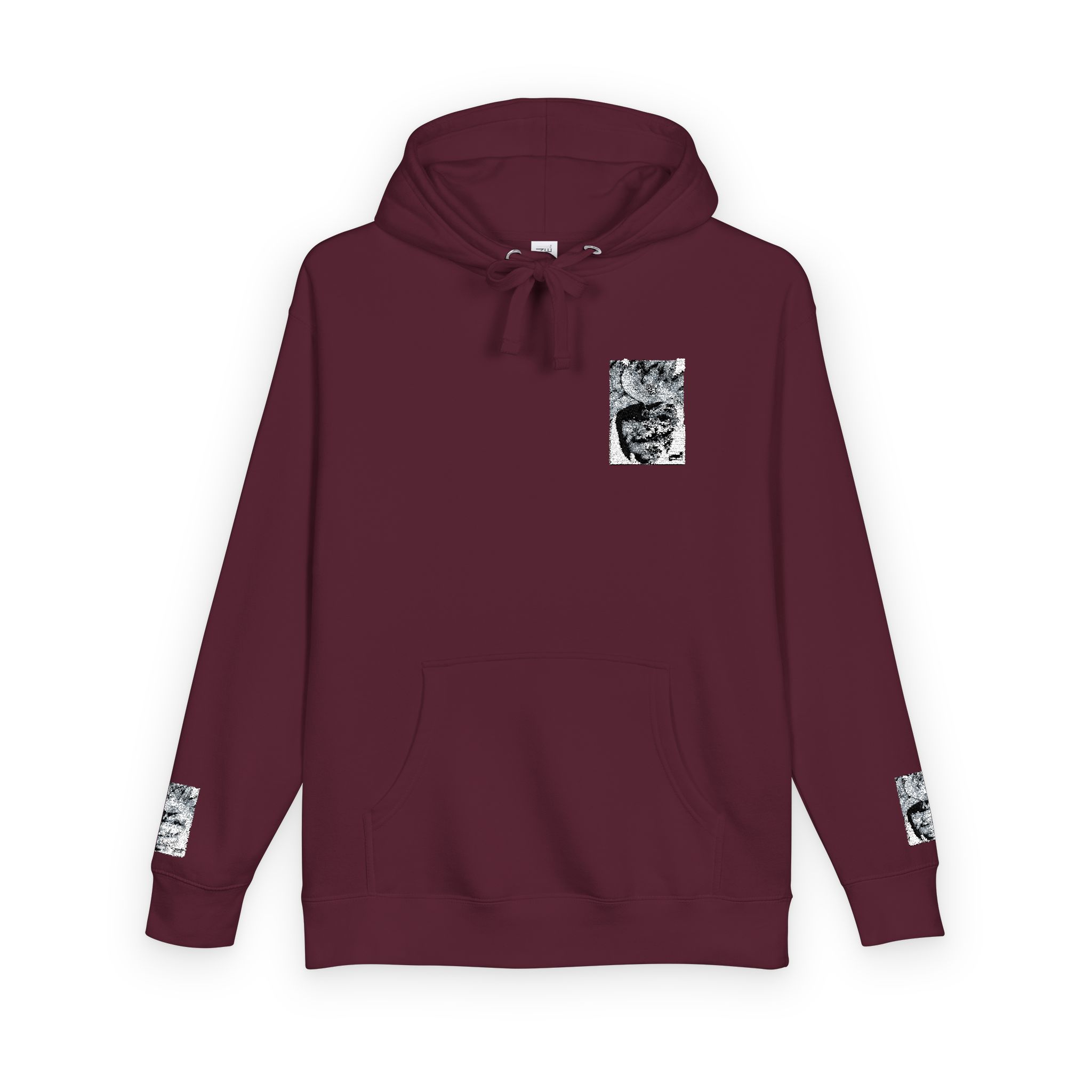 Marble Pocket Graphic Hoodie — Coral Streetwear Pullover - Image 50