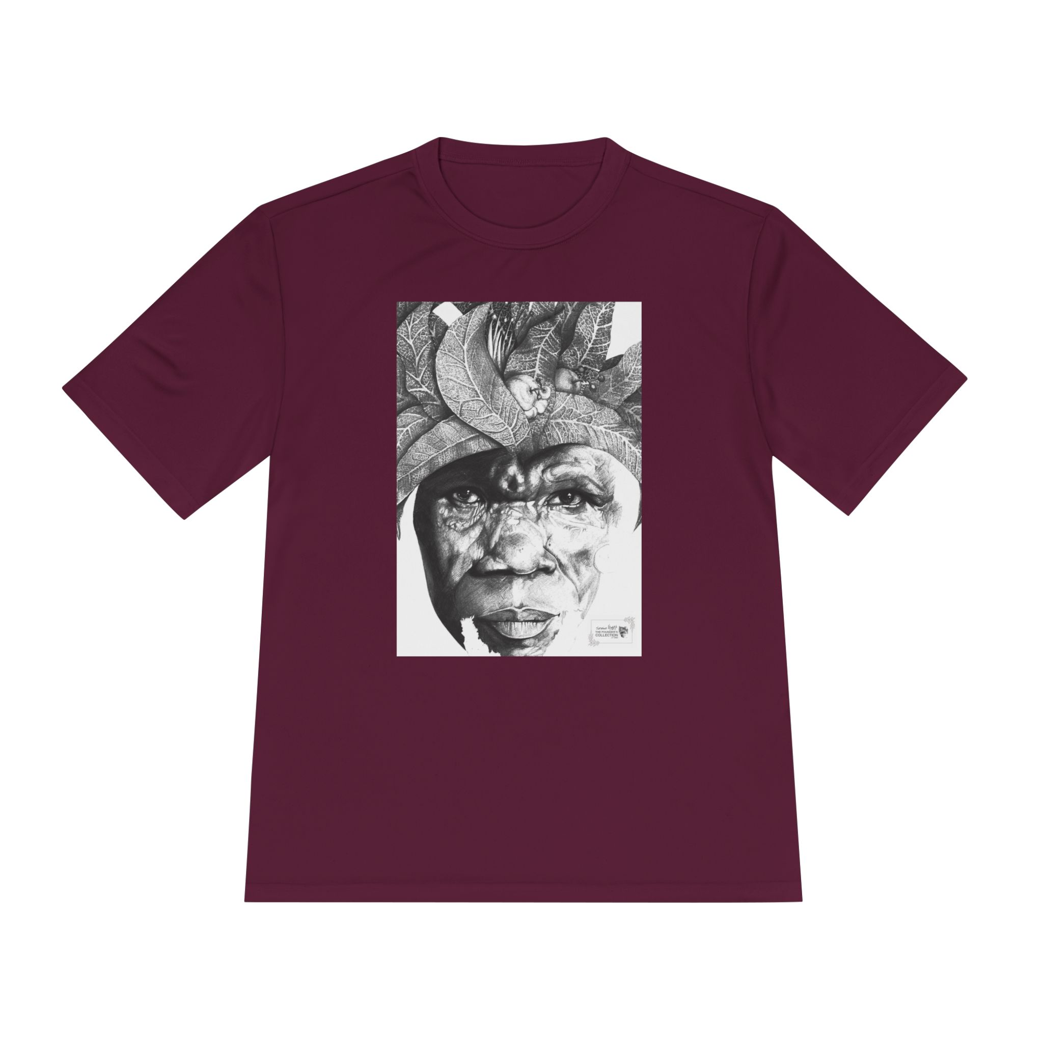 Portrait Graphic Tee — Tribal Headdress Black & White Art - Image 49