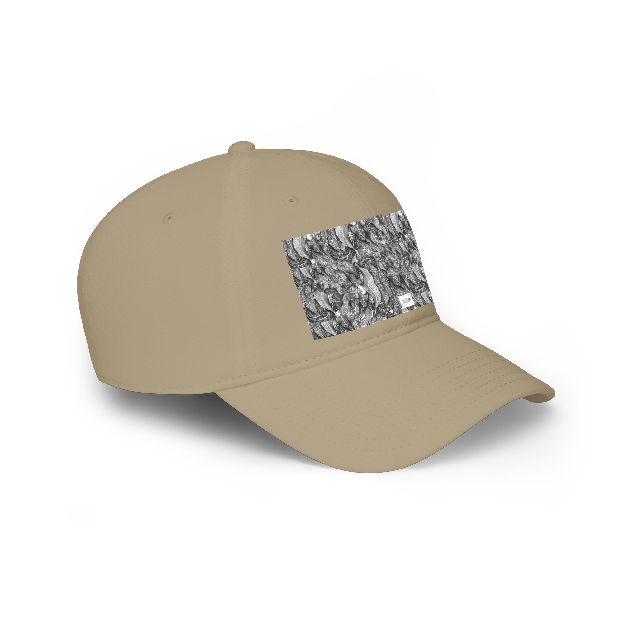 Low Profile Baseball Cap with Grayscale Marble Patch — Minimalist Streetwear Hat - Image 12