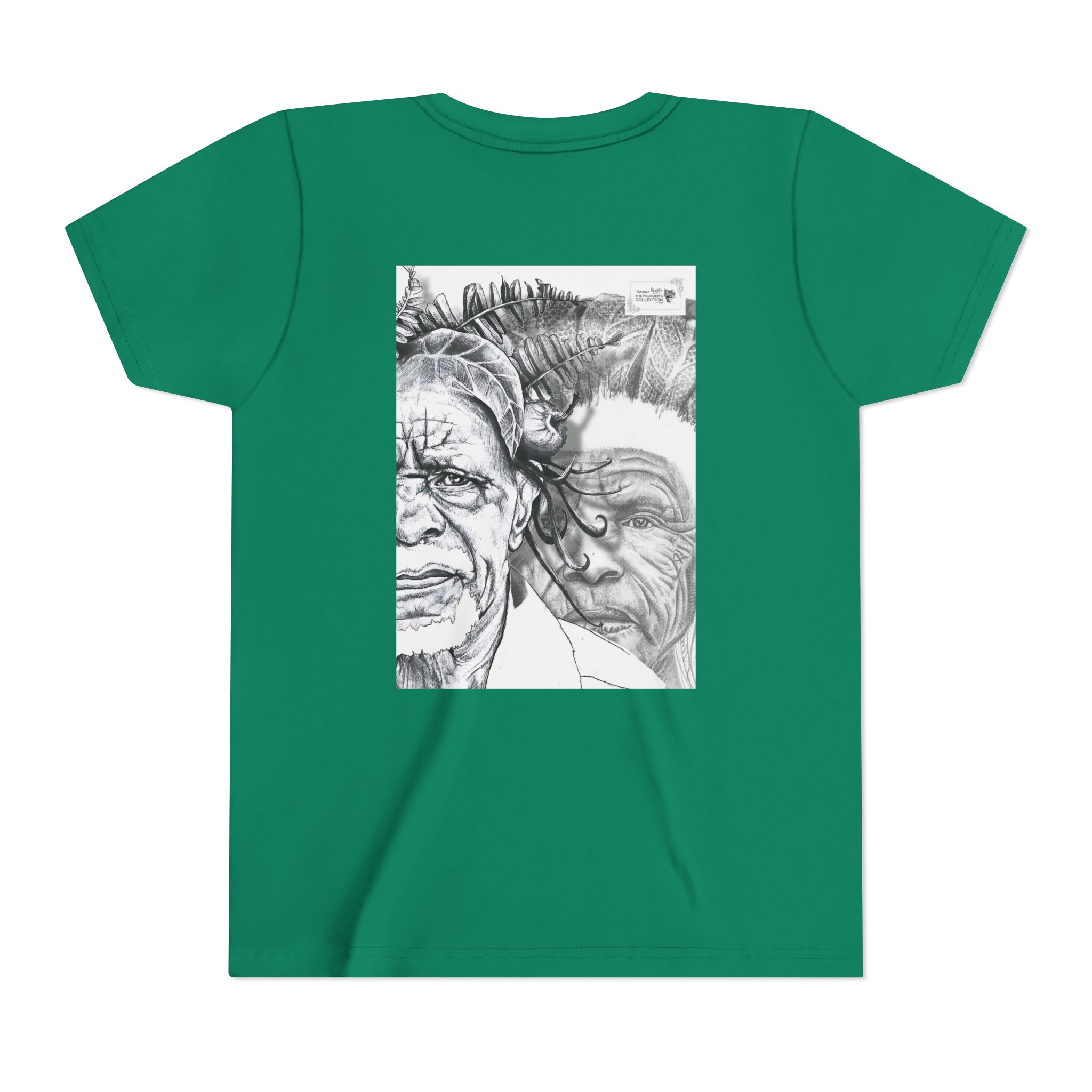 Youth Tee – Monochrome Dual-Face Sketch Graphic - Image 42