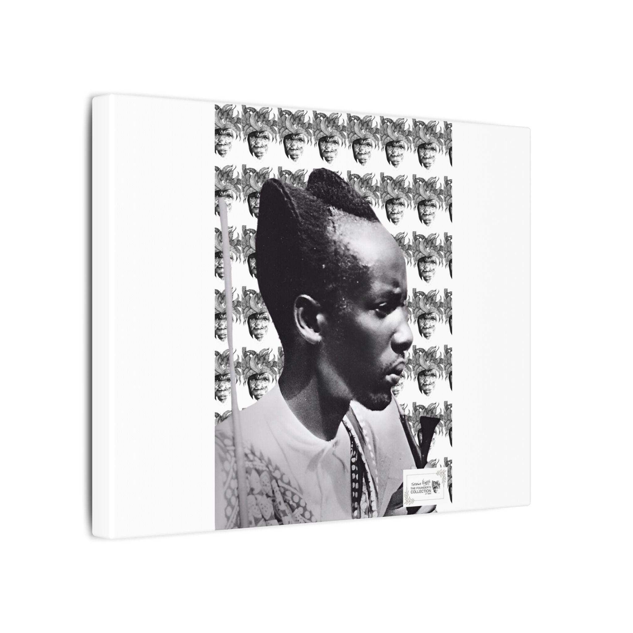 Matte Canvas Print — Black & White Portrait Art (Stretched) - Image 122
