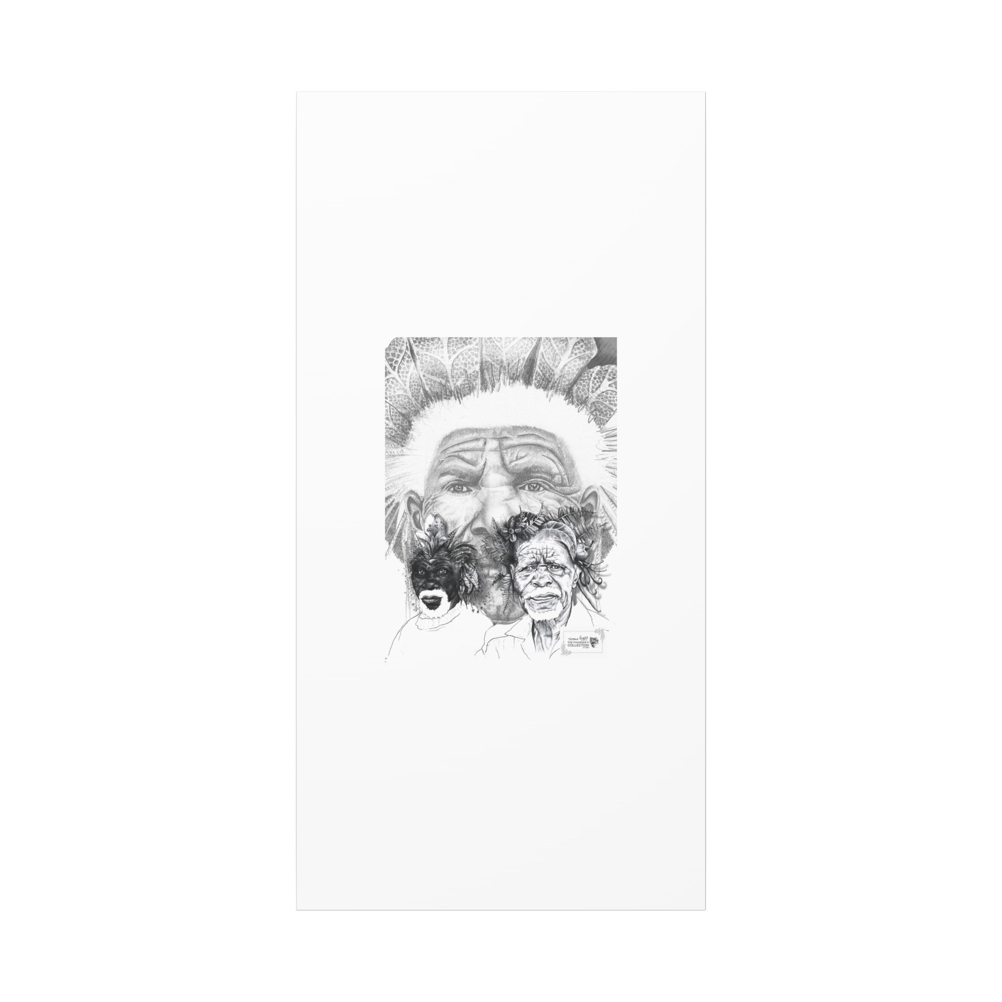 Tribal Ancestor Portrait Canvas Print — Stretched Matte Wall Art - Image 185