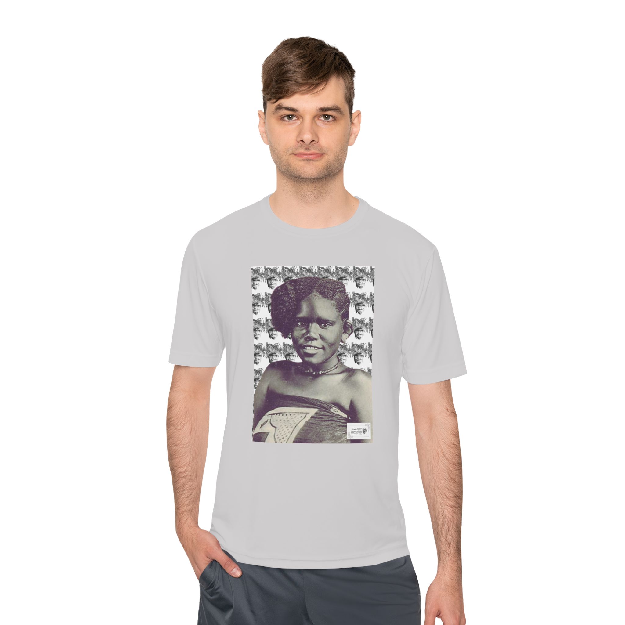 Graphic Tee — Vintage Portrait Black & White Photo Print - Image 7