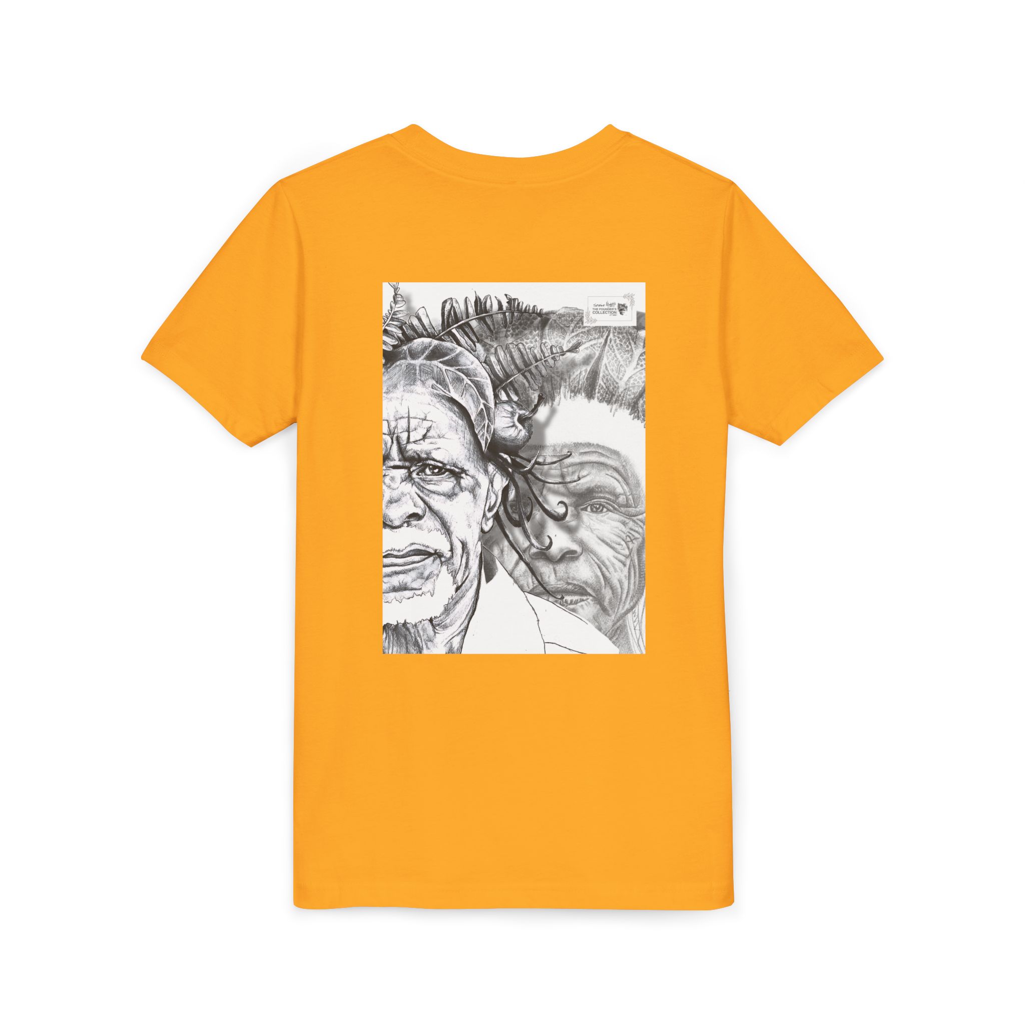 Youth Tee – Monochrome Dual-Face Sketch Graphic - Image 32