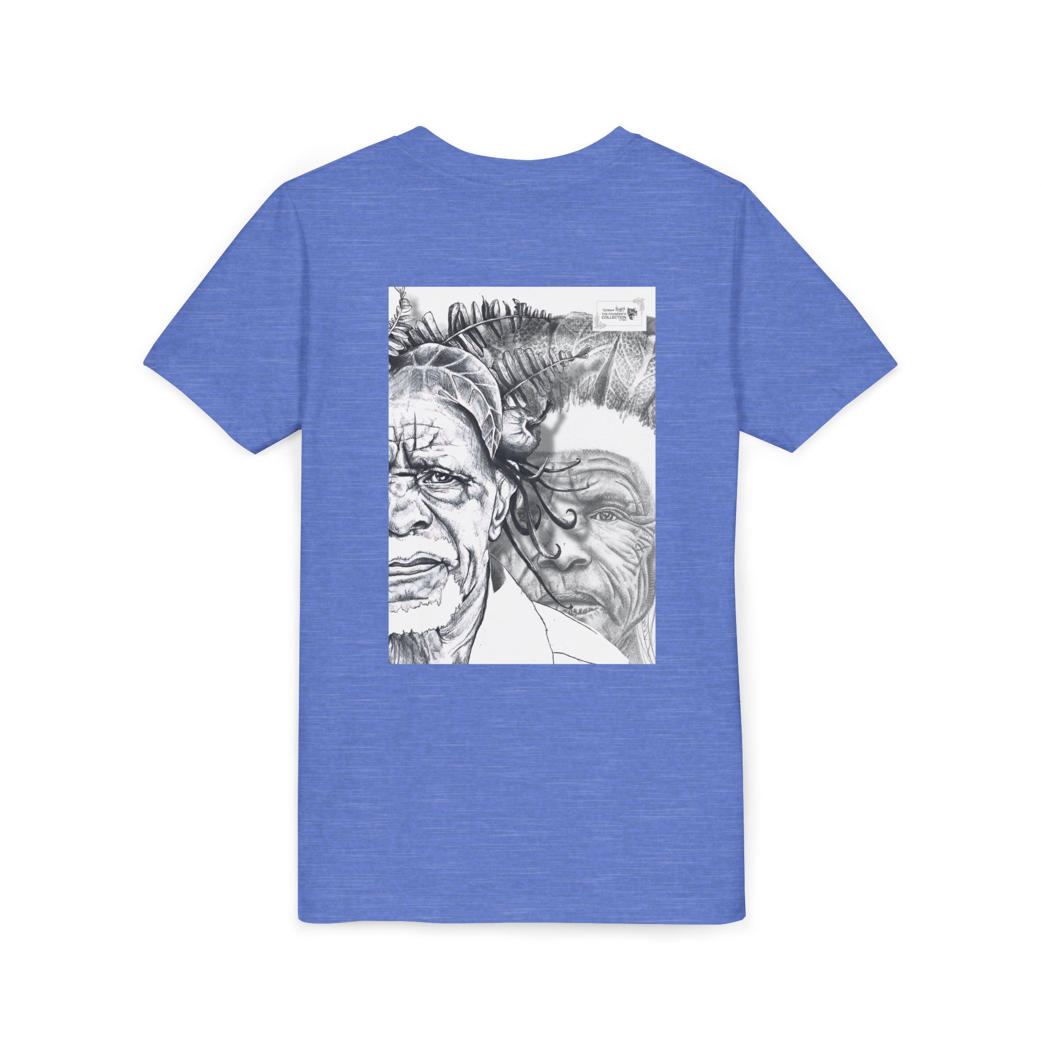 Youth Tee – Monochrome Dual-Face Sketch Graphic - Image 56