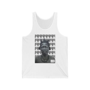 Vintage Portrait Graphic Tank Top — Monochrome Repeating Photo Design