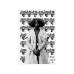 Custom Shape Magnet — Vintage African Warrior Photo Pattern Refrigerator Magnet