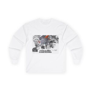 Long Sleeve Tee — "It Takes All Souls to Make the World" Vintage Portrait Graphic