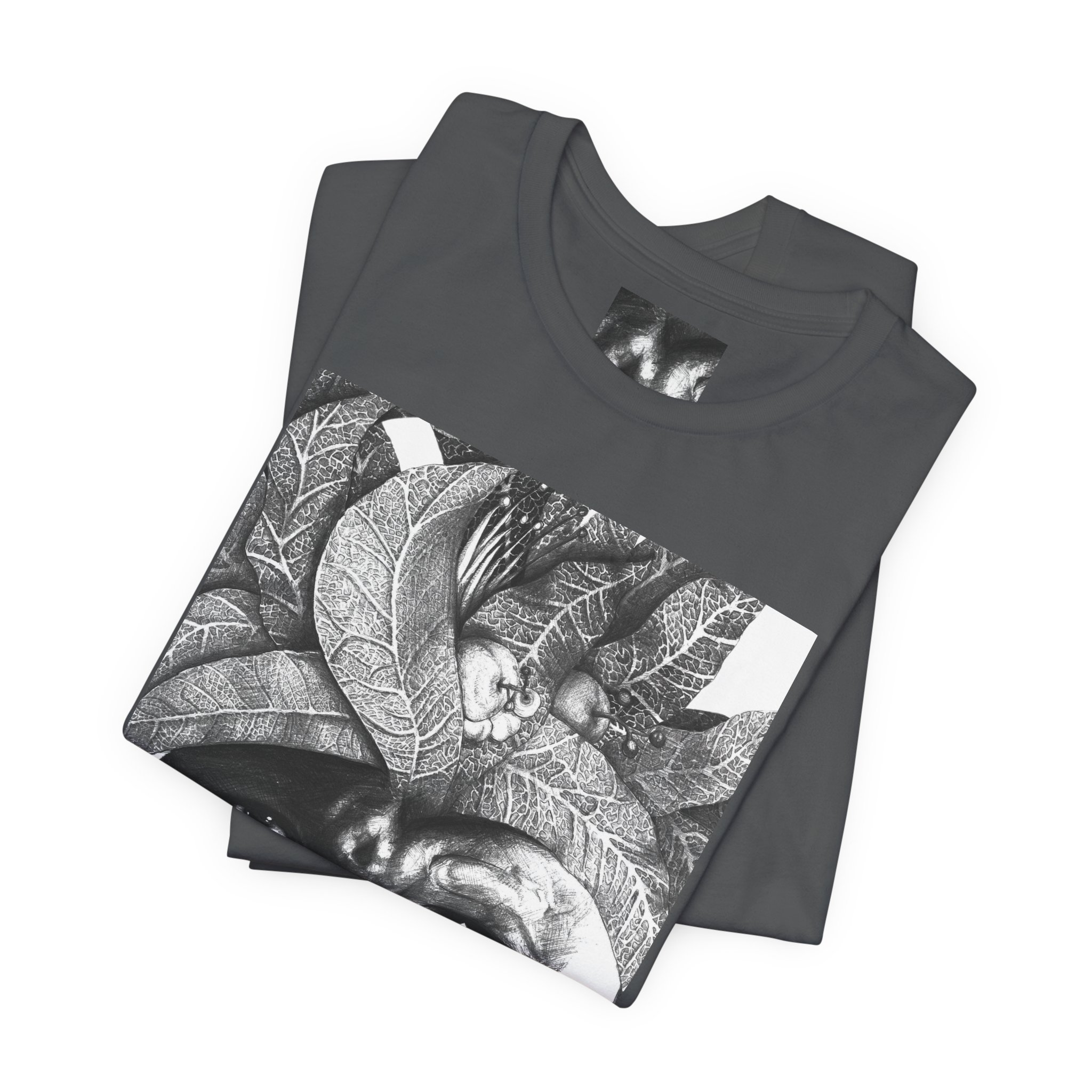 Tribal Portrait Tee — Monochrome Indigenous Face Art Graphic T-Shirt - Image 47